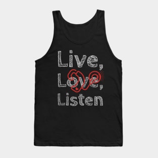 Live, Love, Listen | Cochlear Implant Tank Top